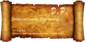 Debreczeny Perenna névjegykártya