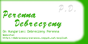 perenna debreczeny business card